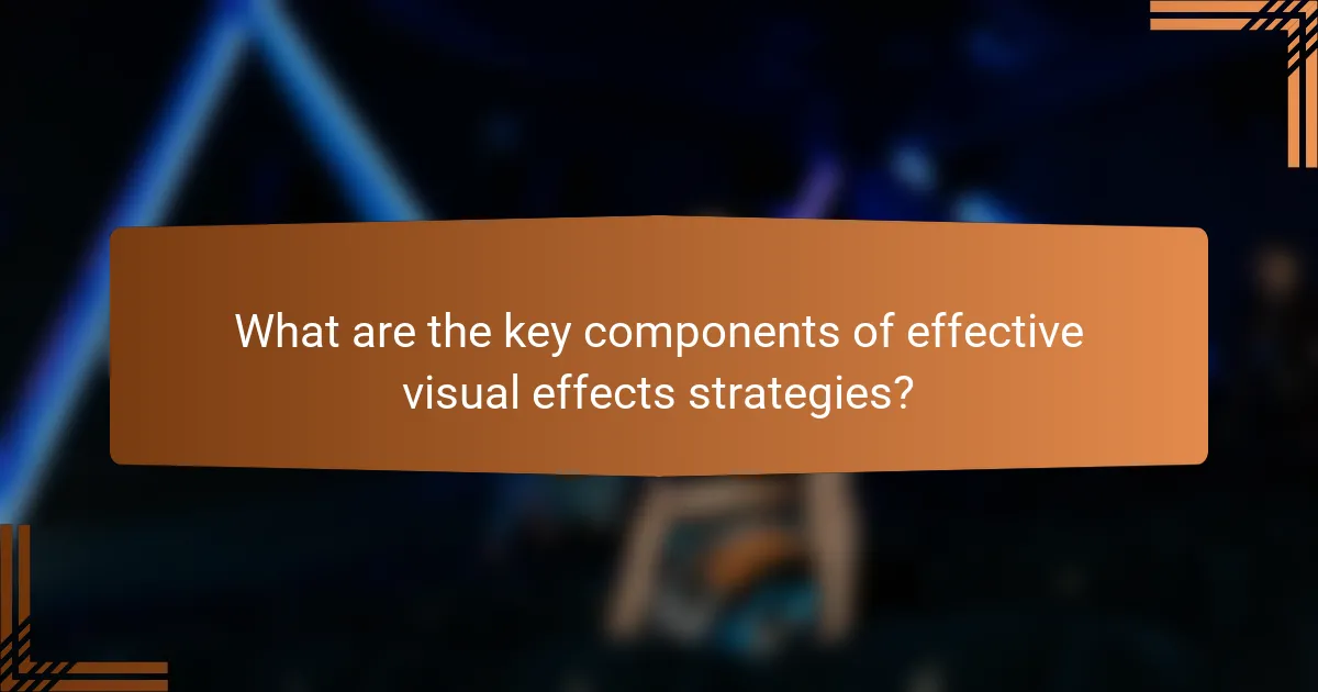 What are the key components of effective visual effects strategies?