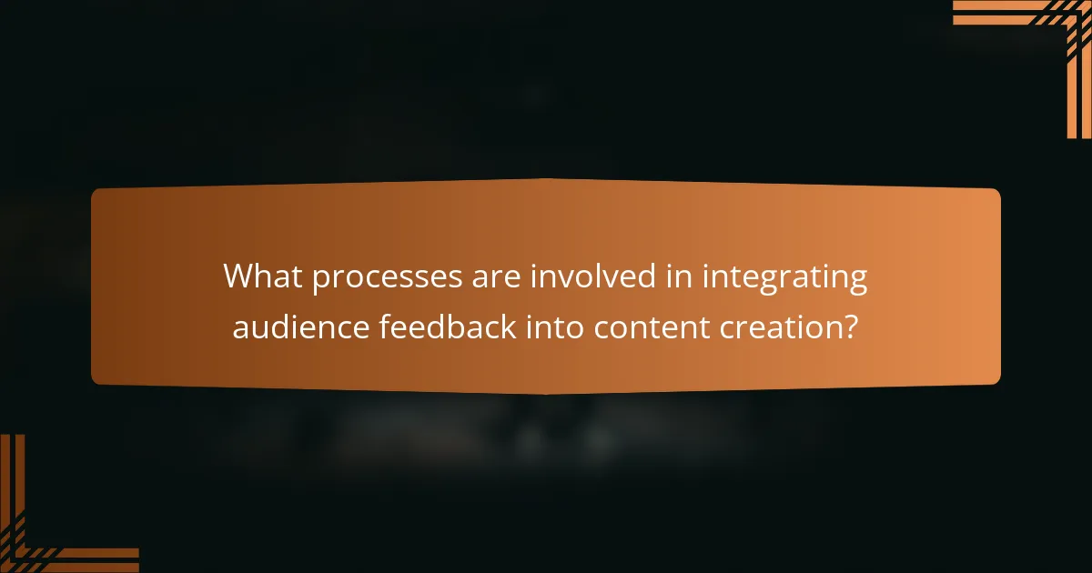 What processes are involved in integrating audience feedback into content creation?